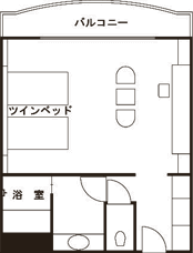 スーペリアツイン40㎡ 間取り